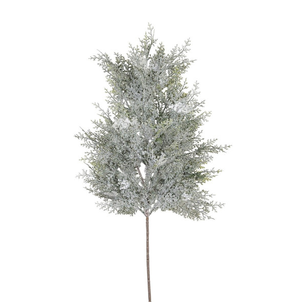 Snow Cedar Spray Green White 26.5"