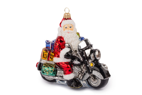 Huras Family Santa on a Road Trip Ornament