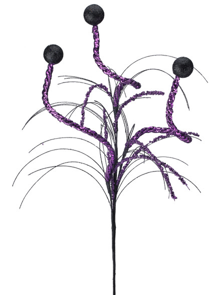 Glitter Halloween Spray-Black And Purple 32"