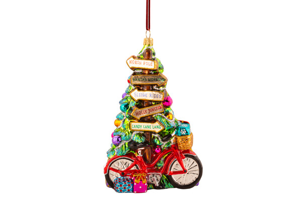 Huras Family Holiday Trailblazer Bicycle with Tree Ornament