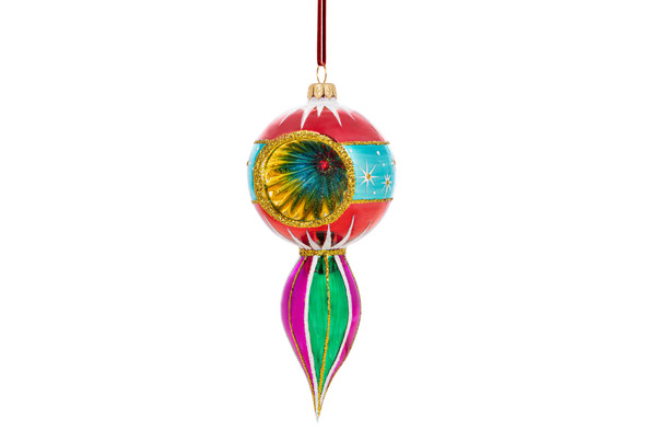 Huras Family Merry & Bright Evening Frost European Blown Ornament