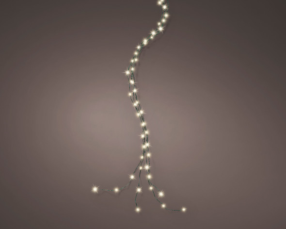 Micro LED Warm White Garland 240 Light Set 9.8 ft with Green Wire