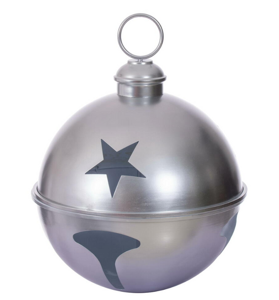 20" Silver Iron Bell Ornament