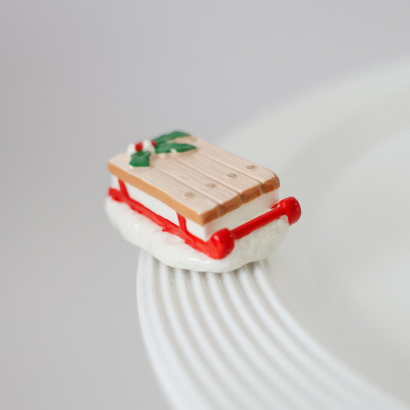 Nora Fleming ho ho whoa! mini (vintage sled)