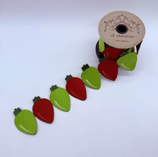 Felt Multicolor Light Bulb Cut-Out Ribbon Garla