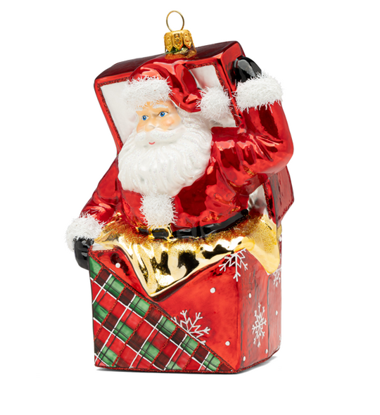 Huras Family Yuletide Surprise European Blown Ornament