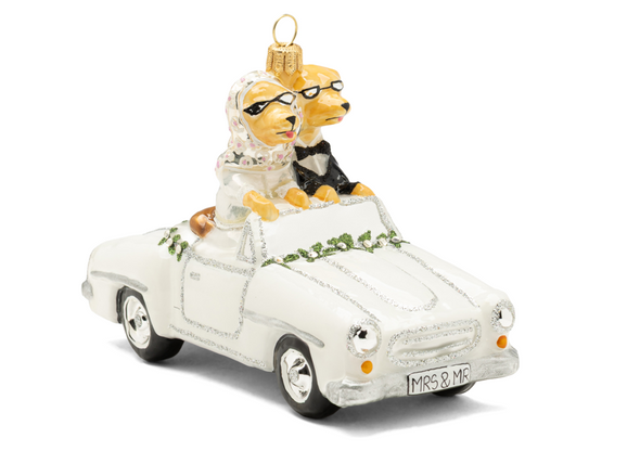 Huras Family The Honeymoon Ride European Blown Ornament