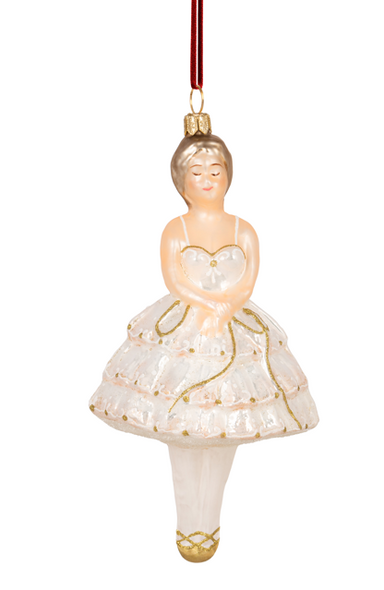 Huras Family Ballerina Dreams European Blown Ornament