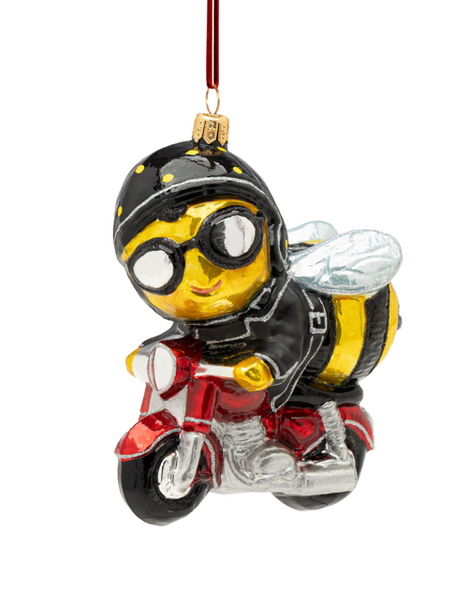 Huras Family Buzzing Through the Holiday European Blown Ornament