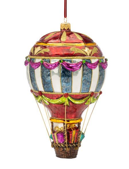 Huras Family 24K Gold Balloon Delivery European Blown Ornament