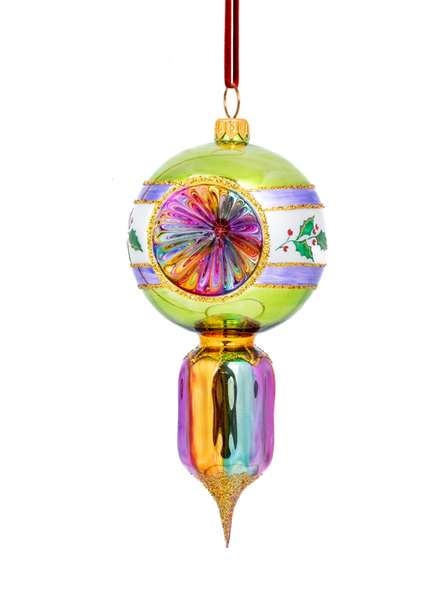 Huras Family Merry & Bright Jolly Holly Joy European Blown Ornament