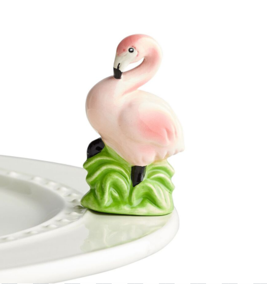 Nora Fleming Tickled Pink Flamingo Mini