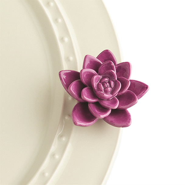 Nora Fleming Get Growing- Purple Succulent Flower Mini