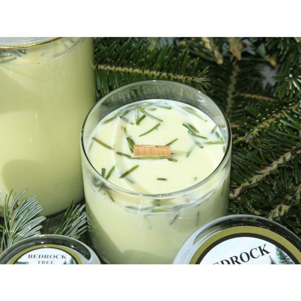 Bedrock Tree Farm  12 oz. Natural Fir Needle Libby Status Jar, Soy Candle