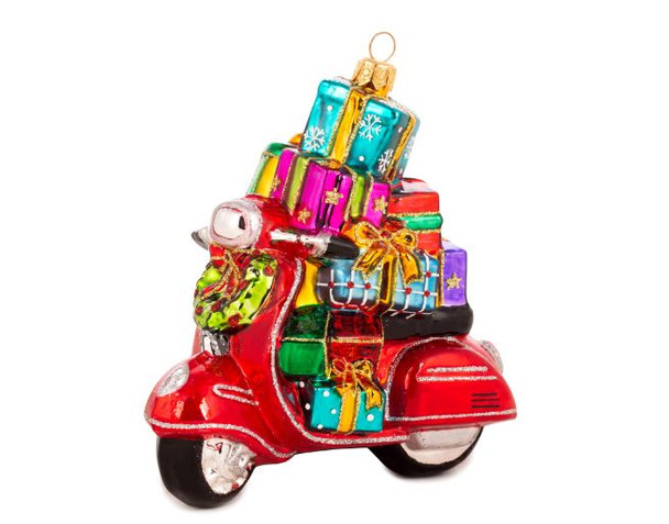 Huras Family Scooter With Packages Ornament 