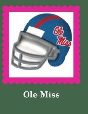 Nora Fleming Ole Miss Helmet Mini