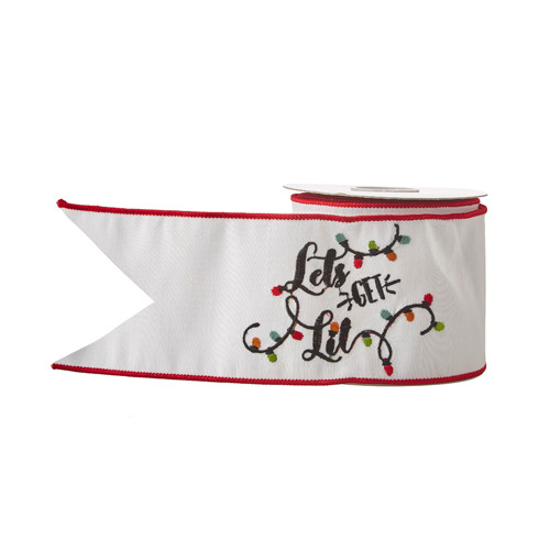 Lets Get Lit Wired Ribbon