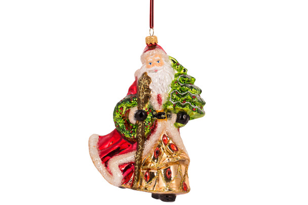 Huras Family Santa with Wreath Ornament  