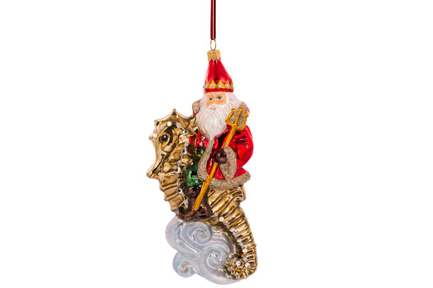 Huras Family Santa and His Seahorse Ornament