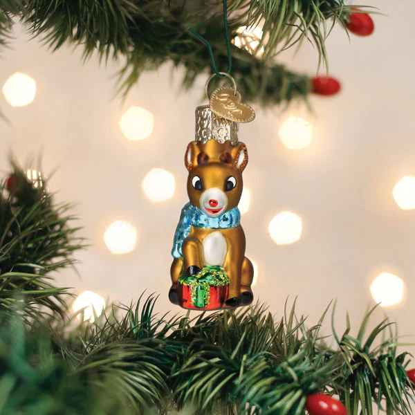 Old World Mini Rudolph The Red-nosed Reindeer Ornament 