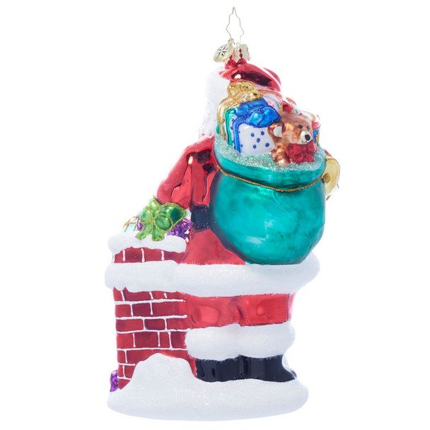 Radko Down the Chimney St. Nick Ornament
