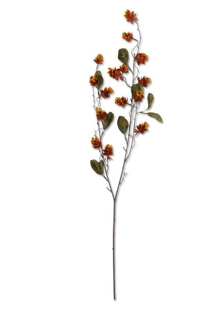 Rust Hops with Leaves Spray 35"