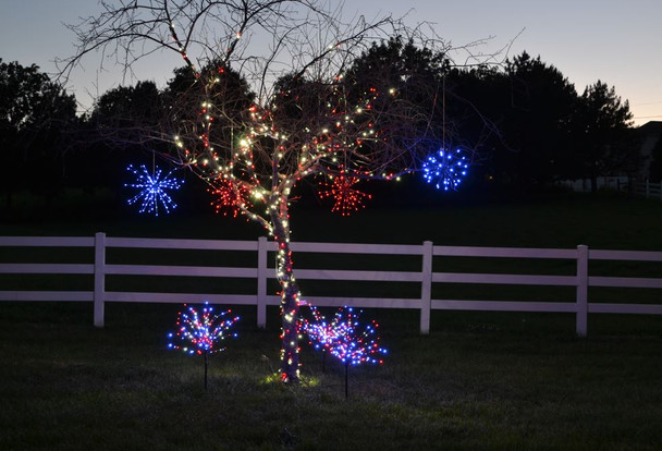 LED 3D Blue on Blue Radiant Blast  24"