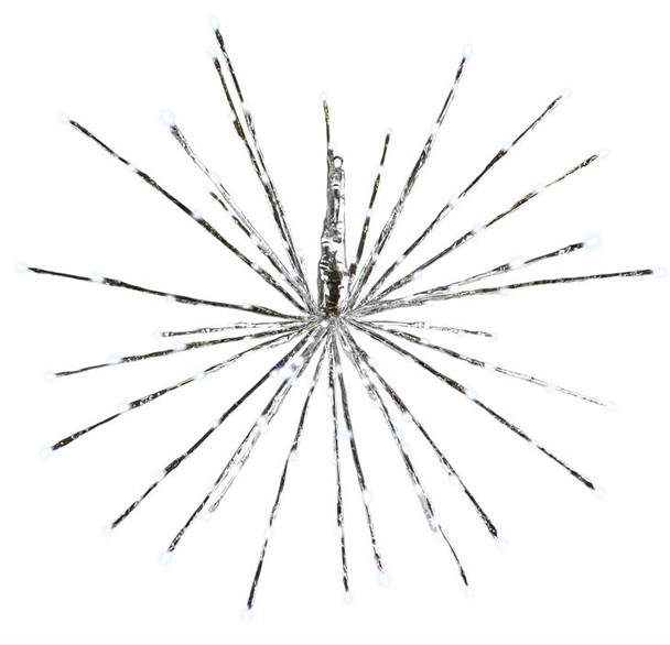 LED 3D Pure White on Silver Radiant Blast  24"