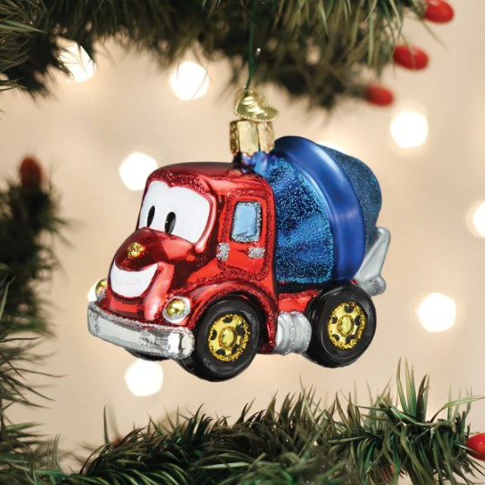 Cheerful Cement Truck Ornament