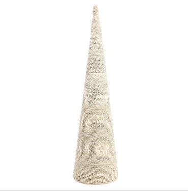 Metallic Jute Cone Topiary 36"