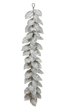 Iced Magnolia Leaf Garland 5'