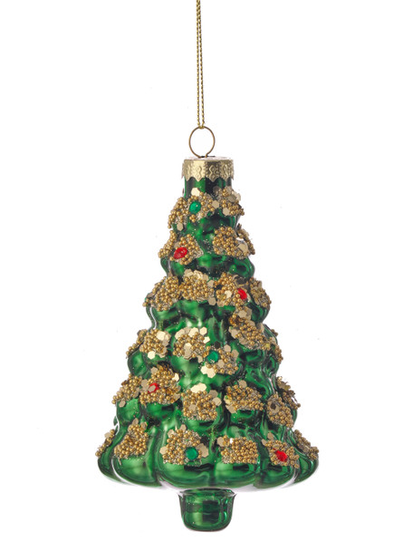 Christmas Tree Glass Ornament 5"