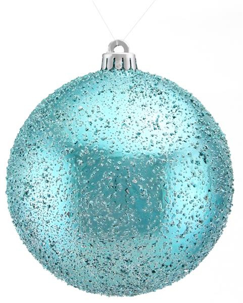 Ice Ball Ornament Turquoise 6"