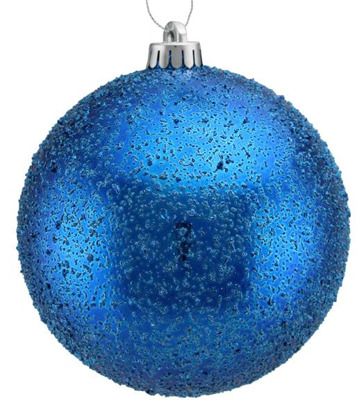 Ice Ball Ornament Royal Blue 4.75"