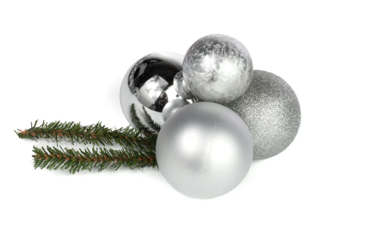 4-Ball Cluster Silver 2.5"-3"