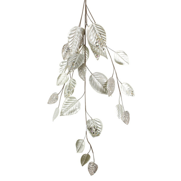 Jewel Leaf Garland Platinum 39"