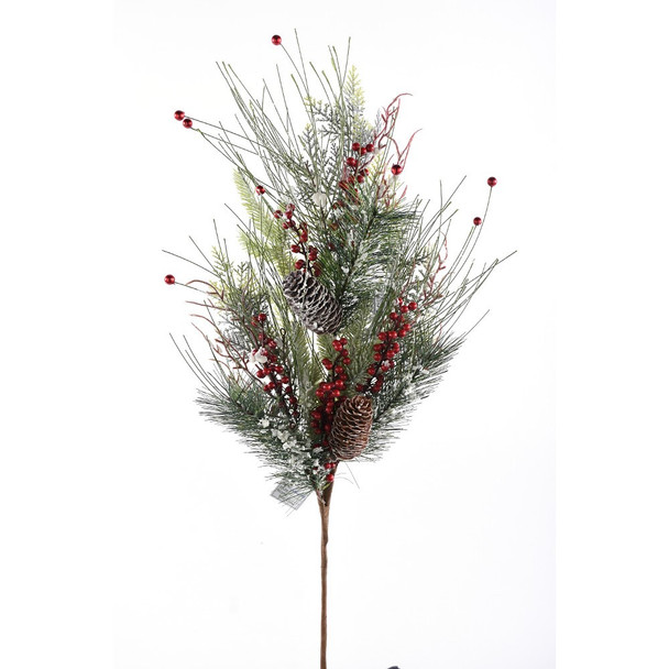 Iced Snow Balsam Berry Spray Red Natural 28"