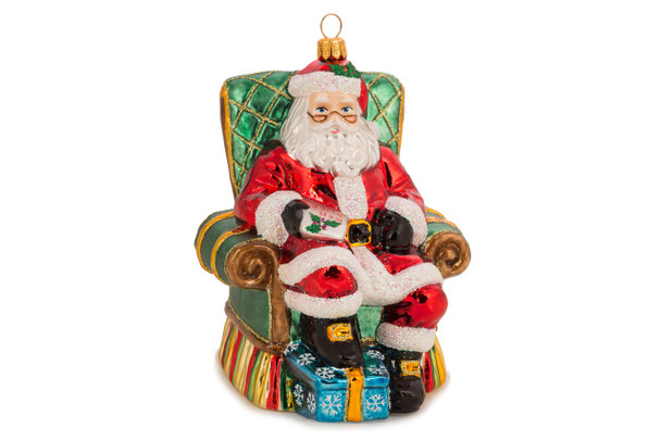 Huras Family Santa in His Favorite Chair Ornament