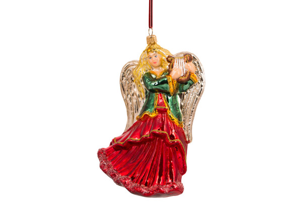 Huras Family Angel Flying with her Lyre Ornament