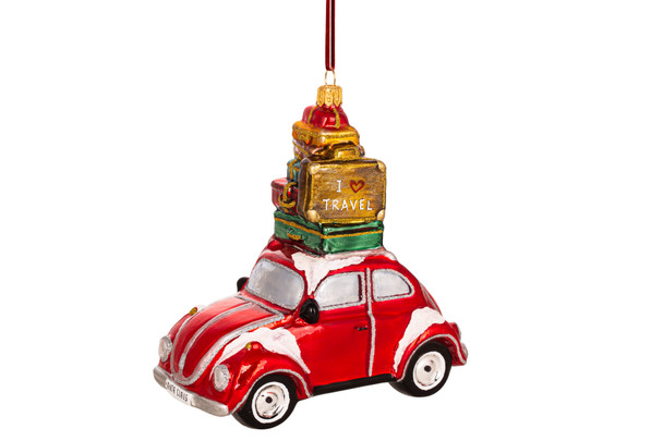 Huras Family I Love Travel Car Ornament