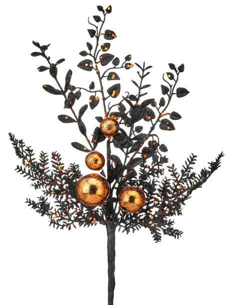 Glitter Ball Spray Black And Orange 18"