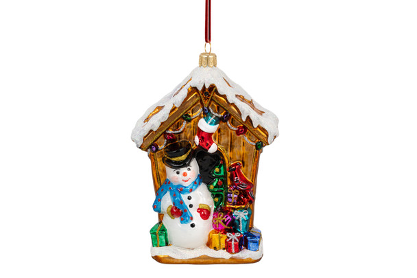 Huras Family Snowman on Guard Duty Ornament