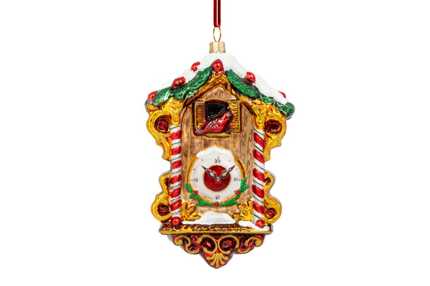 Huras Family Grandma's Great Cuckoo Clock European Blown Ornament