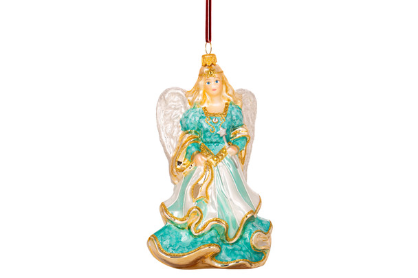 Huras Family Turquoise and Gold Fairy Angel Ornament