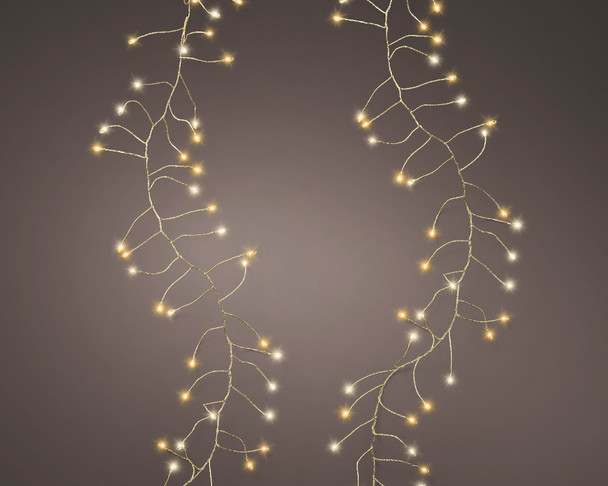 Micro LED Warm White and Classic Warm Compact 480 Light Set 19.7 ft with Gold Wire