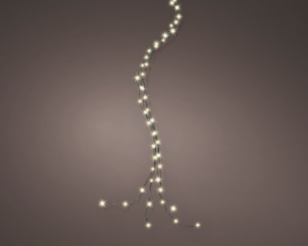 Micro LED Warm White Garland 240 Light Set 9.8 ft with Green Wire