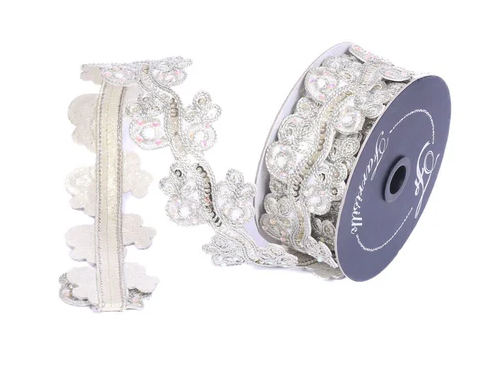 Platinum Magic Scroll Ribbon 2"x5YD