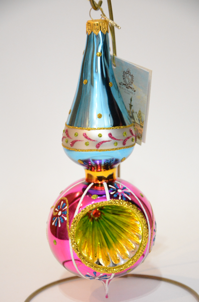 Huras Family Merry & Bright Cosmic Delight European Blown Ornament
