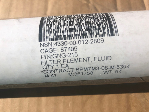 PECOFACET FILTER ELEMENT,FLUID P/N GNG-215 