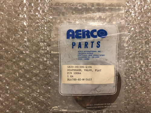 AERCO INTERNATIONAL DIAPHRAGM,VALVE,FLAT P/N 10064